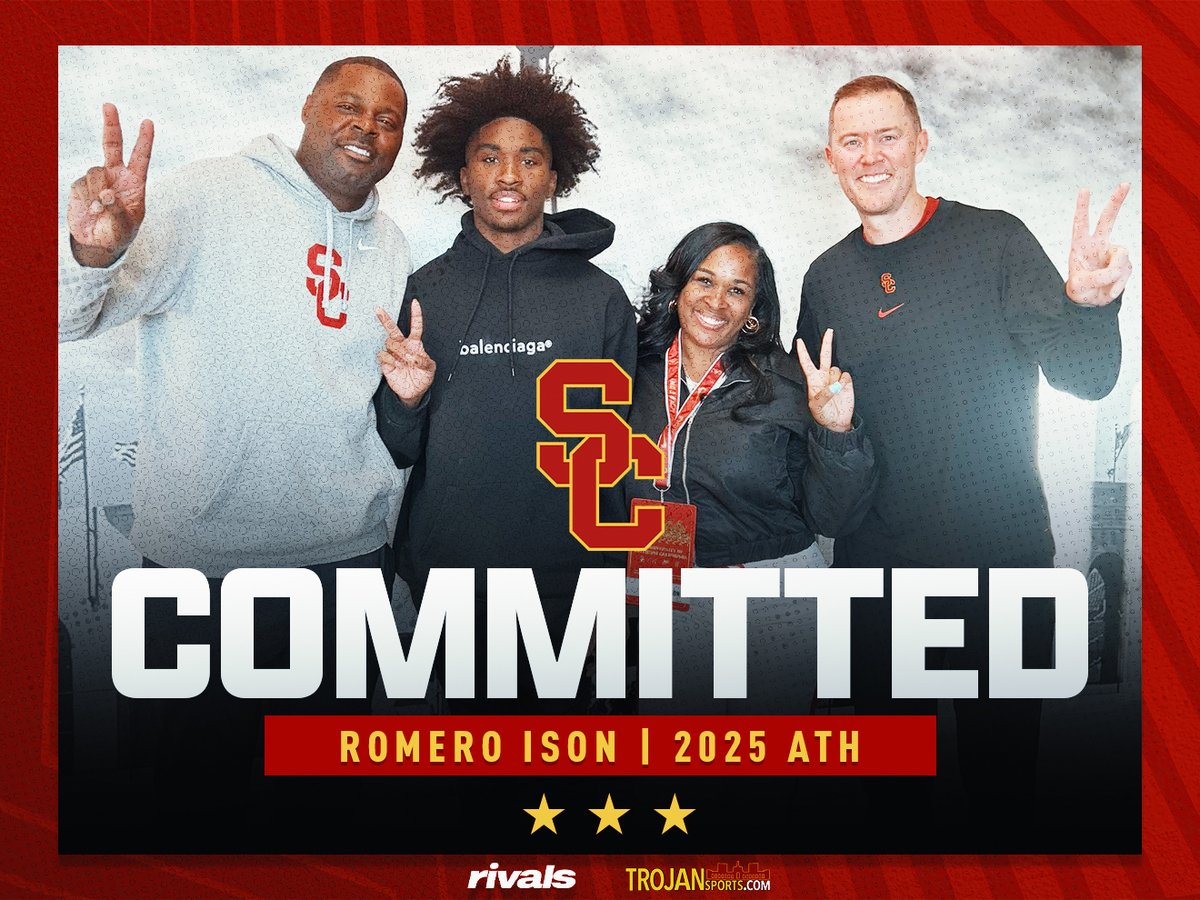 'I really enjoyed how they catered to me and made me feel like I was at home.' #USC has added its 10th commitment since March 24 with Maryland-based athlete Romero Ison announcing his pledge today. The recruiting run for the Trojans moves along. USC.rivals.com/news/maryland-…