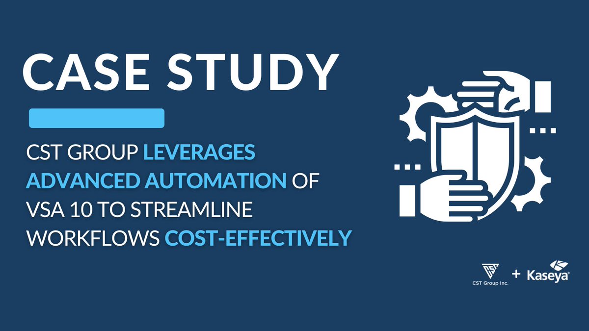 “Kaseya has been instrumental in our remarkable growth, enabling us to expand our company by 35% over the last two years.” - Shawn Brown, COO and Co-Owner of CST Group Inc. 

See how CST partnered with Kaseya to improve their #businessoperations: bit.ly/4as58Fe