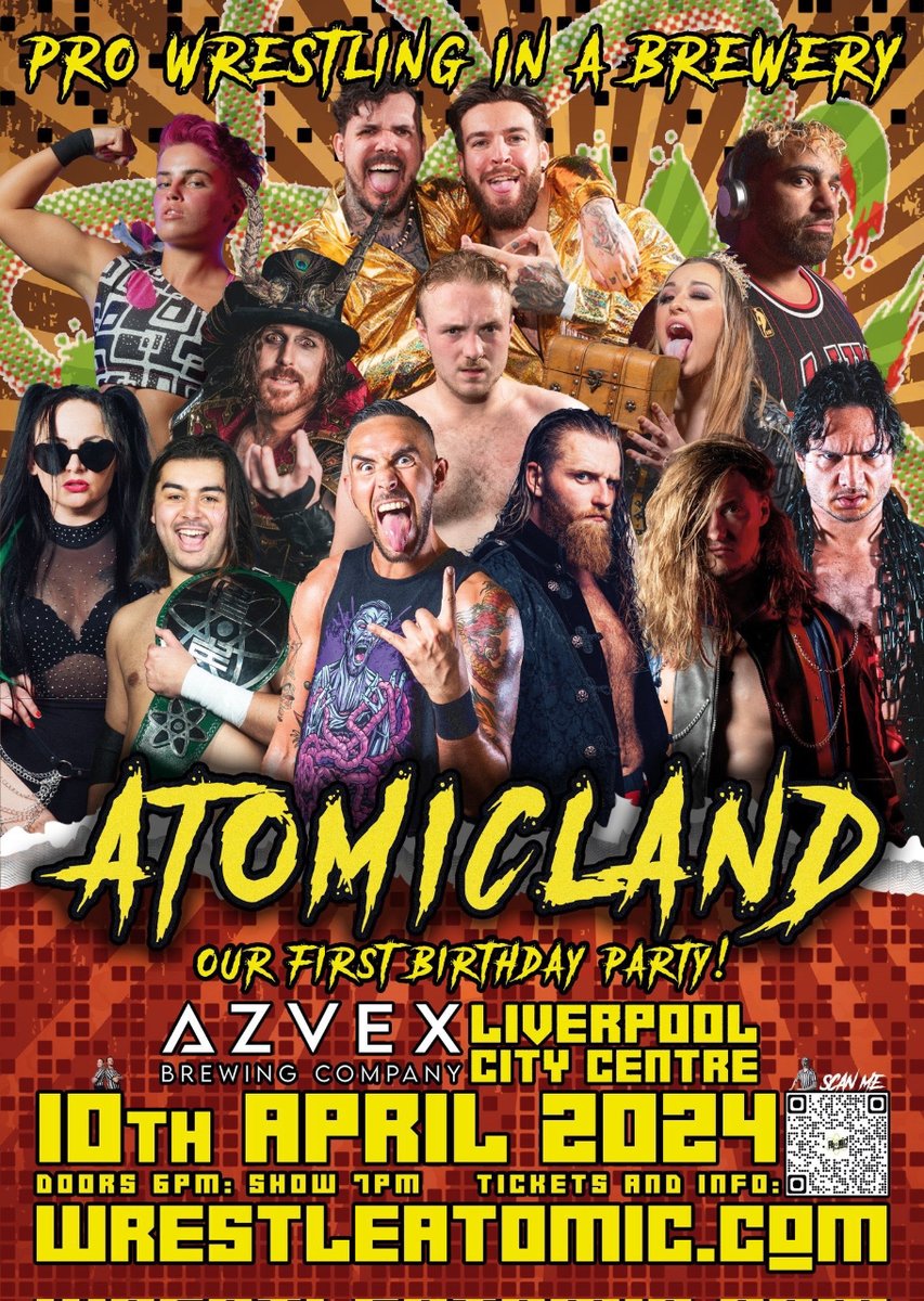 Tomorrow. Just us for Graps, Booze and PIZZA! It’s only ANOTHER sold out show from @wrestleatomic ON A WEDNESDAY! See you there with some banging deals. £60 mystery boxes for £25? Go on then. #ProWrestling #AtomicPro #RealRasslin