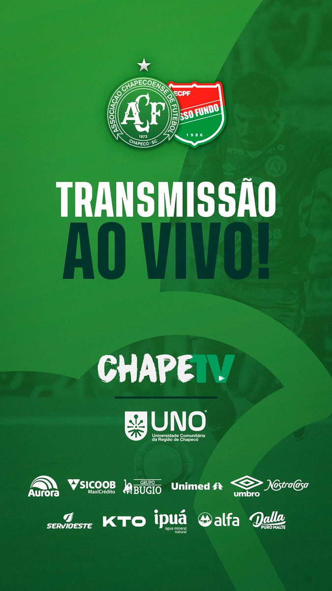 Torcedor, assista ao jogo-treino entre Chapecoense e Esporte Clube Passo Fundo ao vivo e com imagens! 🔗 Acesse: youtube.com/watch?v=hQfRn9… #VamosChape