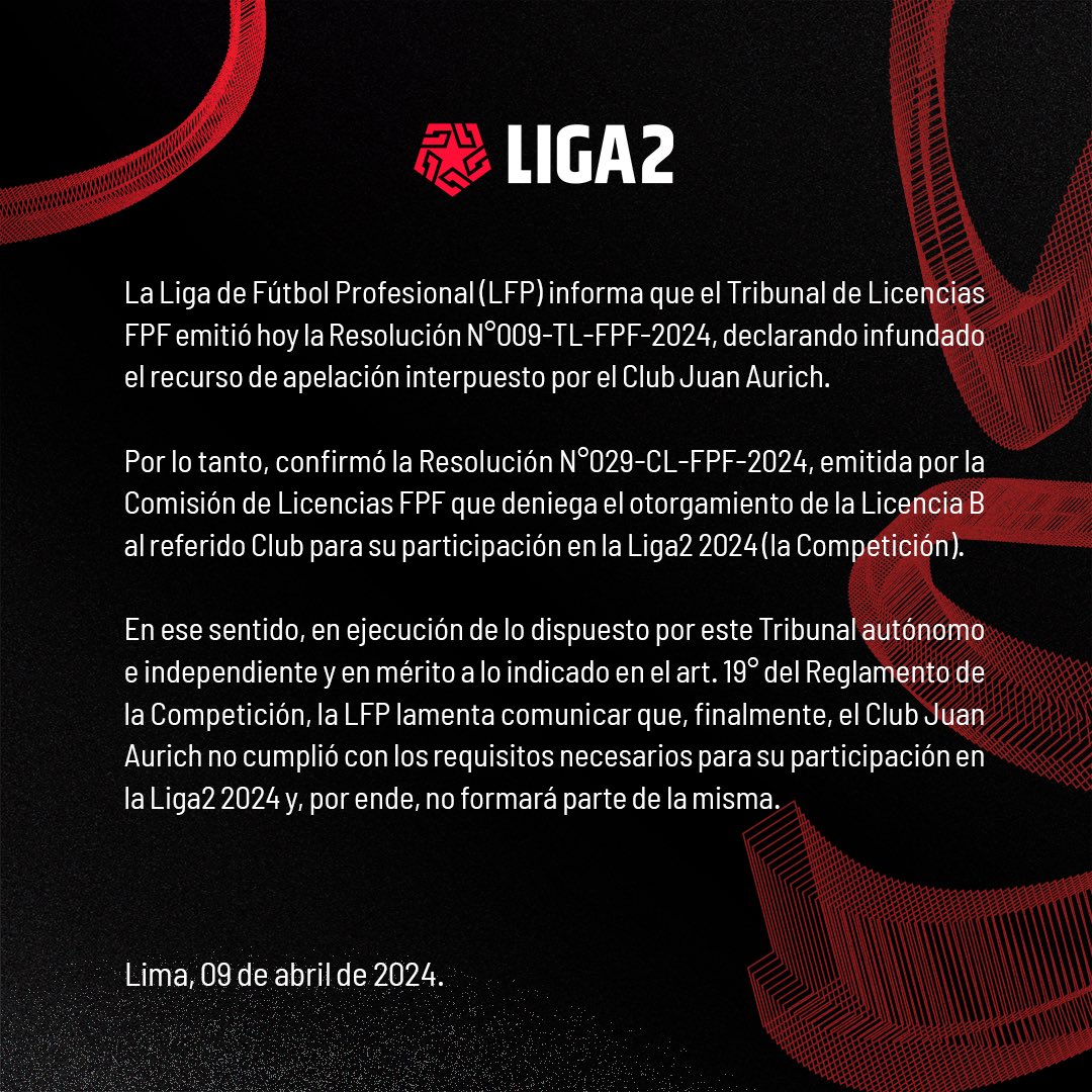 📜 Comunicado #Liga2 2024