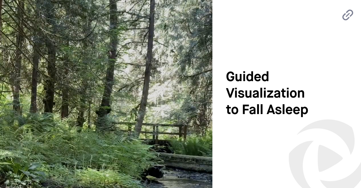 Trouble falling asleep? Try this guided visualization! “Visualization helps take your mind off of all the things running through your head and gives you something to think about while simultaneously relaxing your mind and body.” — Haley gofb.info/SleepVisualiza…