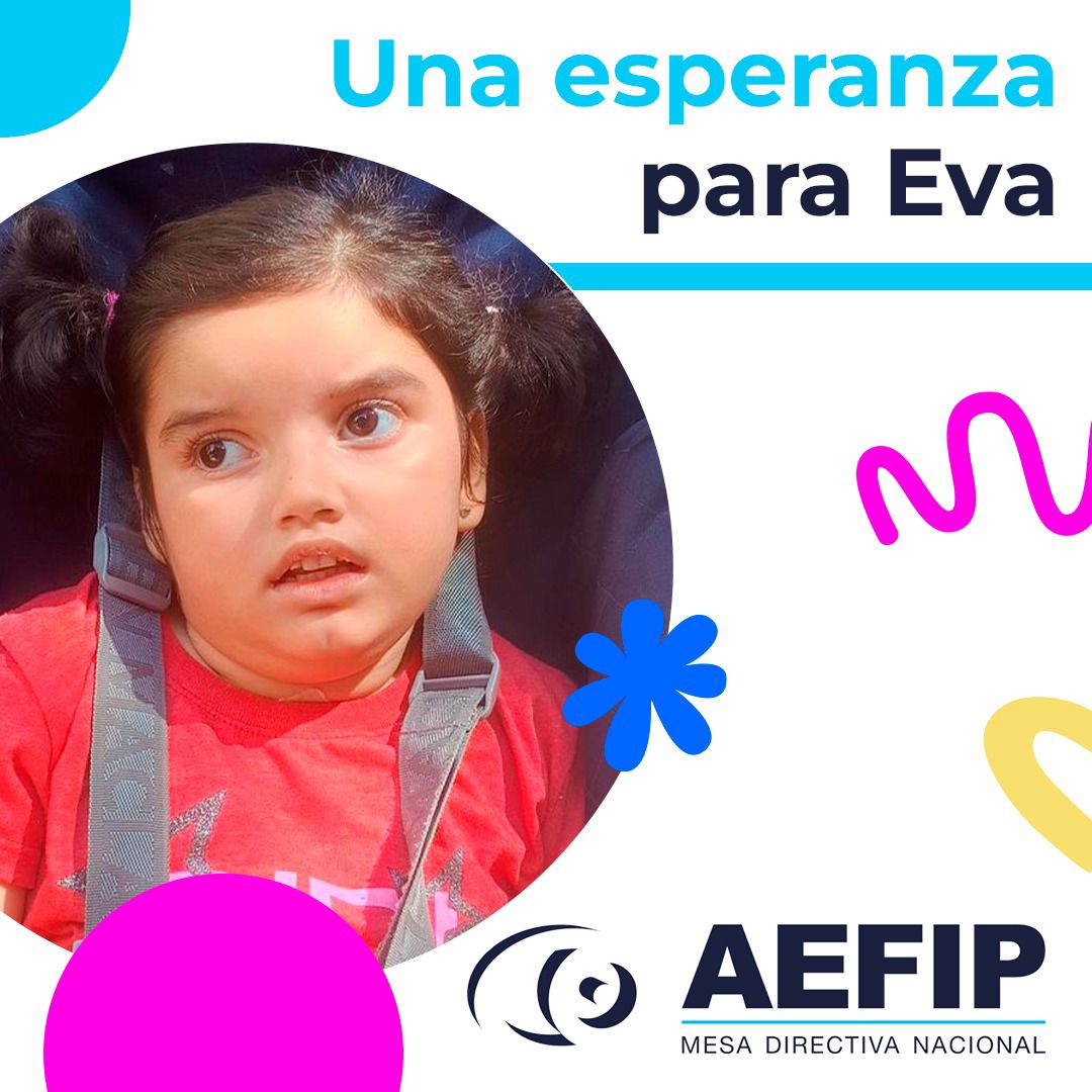 AefipM's tweet photo. ¿Cómo podemos ayudar a Eva? En AEFIP nos sumamos, sumate vos también y conoce su historia 👉🏻 https://t.co/AZy3ITmlqL https://t.co/UXRvdCwsYH
