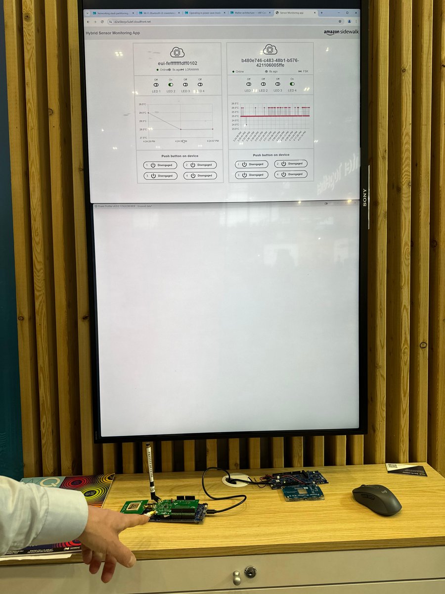 Thank you to for a fantastic start to the #embeddedworld 2024 event! Visit our booth to connect to with #Semtech experts about our cutting-edge technology - we'll be here until April 11th. And checkout the Dual-stack #LoRaWAN & Amazon 3Sidewalk demo at #Nordic and #AWS booths