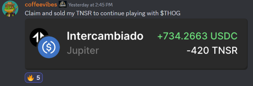 CBARcapital's tweet photo. $TNSR was another cook for the @CBARcapital fam 🔥

Disclaimer: we didn't even try to farm this one! 😂

...and yet, the capital cooks. https://t.co/BakmsaGM19