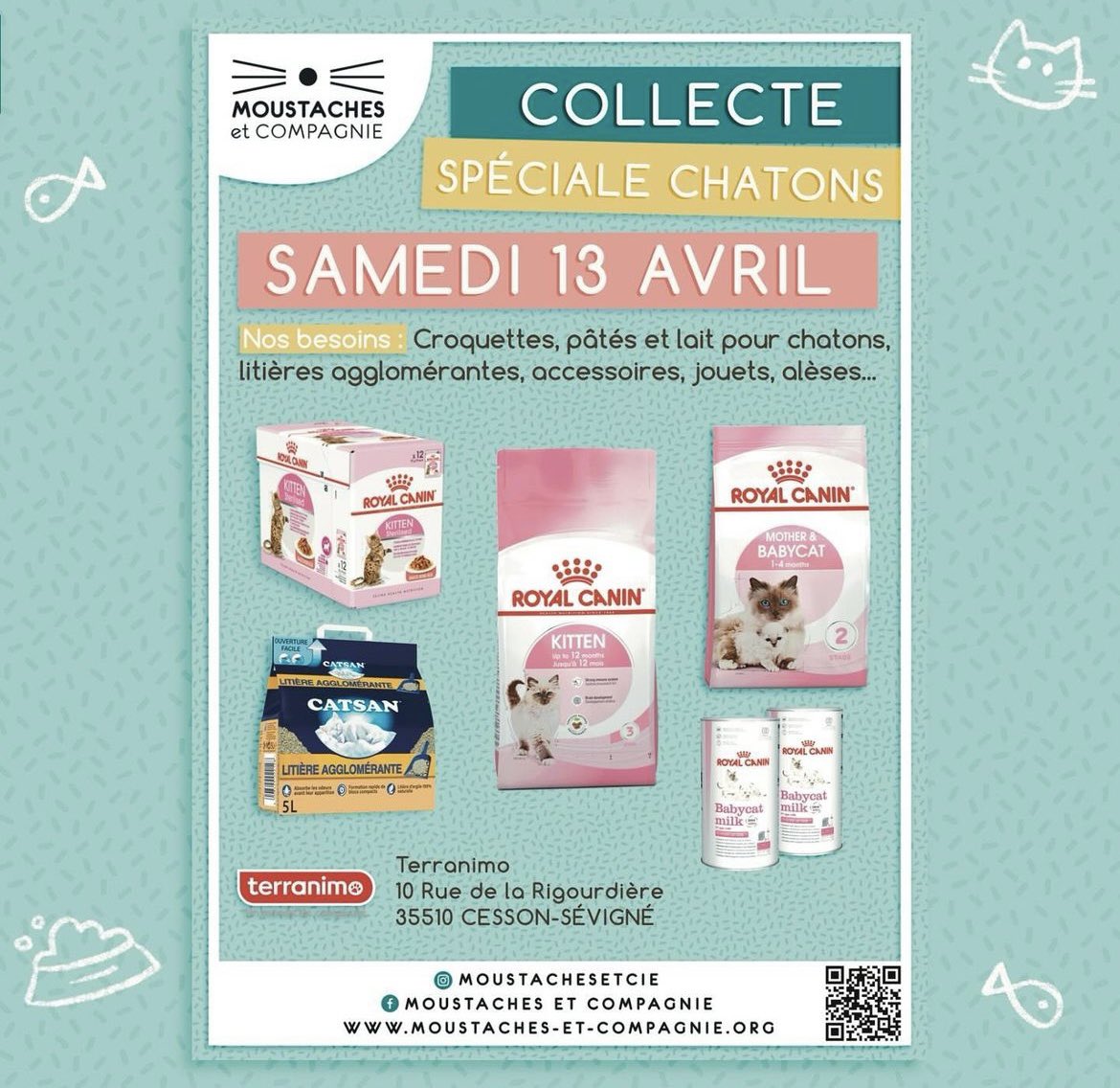 Rdv le 13/4 au Terranimo de Cesson Sevigne