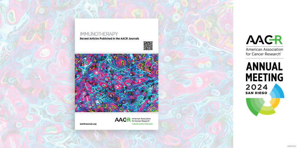 Attending #AACR24? Pick up a copy of the AACR Journals Collection, Immunotherapy, at the Publications Booth 4043 during the @AACR Annual Meeting 2024. bit.ly/4av7NxS