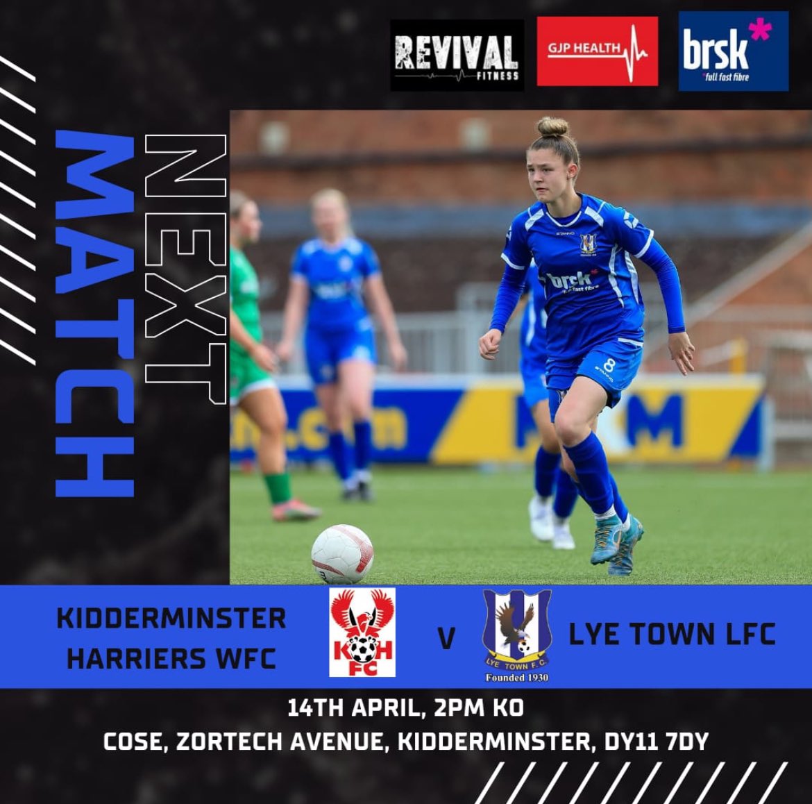 A huge local derby this Sunday at COSE against Kidderminster Harriers Women. Please come and support the Ladies in the final push.