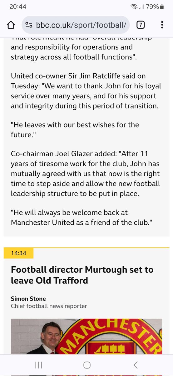 'After years of tiresome work for the club'. Was that Joel Glazer inadvertently speaking the truth or a typo in the report? #Glazers