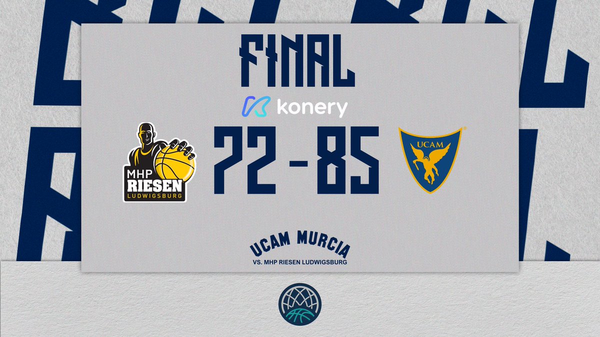 UCAMMurcia's tweet photo. 🏀 MHP RIESEN LUDWIGSBURG 🆚 UCAM MURCIA

¡FINAAAL, FINAAAL, FINAAAAAAL!

¡NOS VAMOS A BELGRADO!

🔥🔥 ¡NOS VAMOS A LA FINAL FOUR DE LA BCL! 🔥🔥

#TheLegacy https://t.co/osu0nQlun3