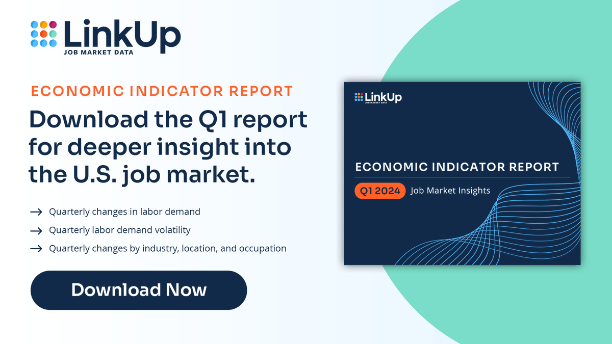 ⬆️ Exciting news! In Q1 2024, newly added job listings increasing by 7.5%, showing a strong demand for talent. However, it’s taking companies longer to fill positions—average listing duration is now 47.6 days. Read the full report: hubs.la/Q02sk6dH0 #JobMarket #Economy