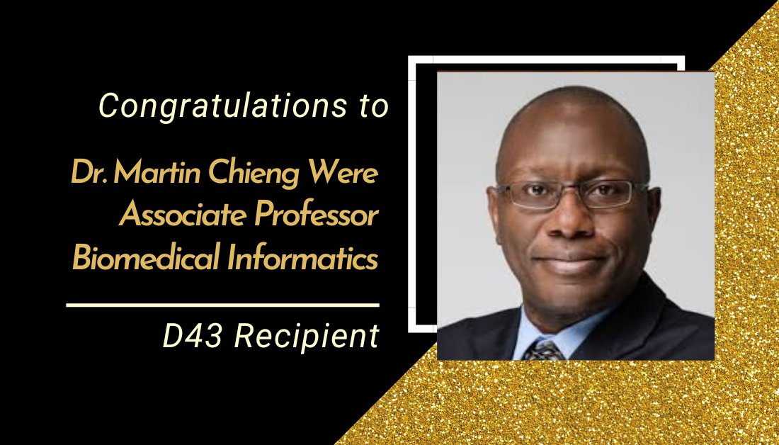 Congratulations to Dr. @MartinWere, Associate Professor of @vumcdbmi on his D43 grant from @Fogarty_NIH: Vanderbilt-Mozambique Biomedical Informatics (VM-BMI) Training and Research Program. @VUMChealth @vuglobalhealth #EFSKudos