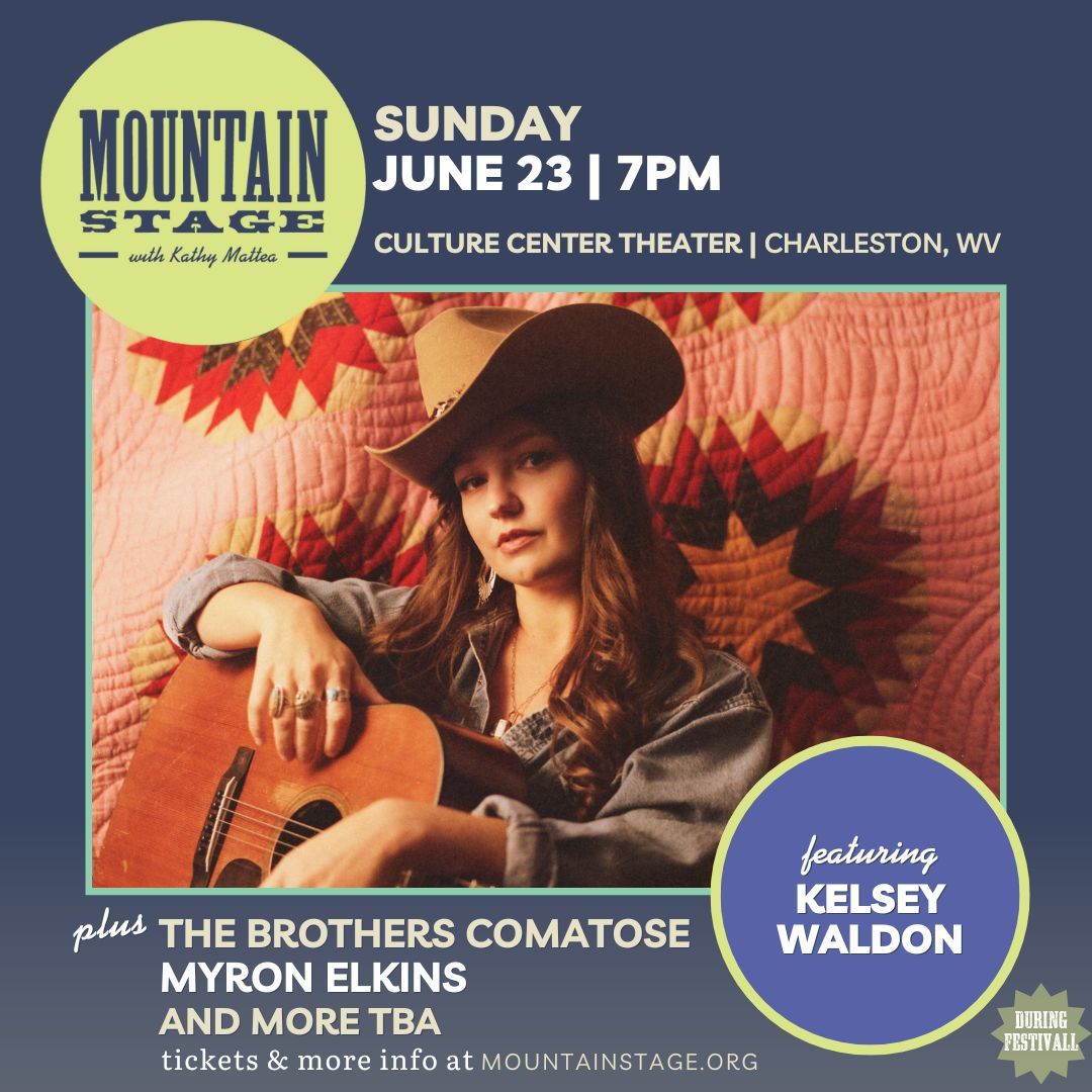 🎺Artist Announcement! Kelsey Waldon will join us on June 23 in Charleston, WV! Get your tickets today and be a part of our live audience as we record a new episode for NPR Music with host Kathy Mattea, and more: buff.ly/3xiHCvH