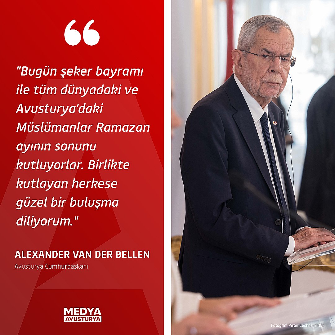 Avusturya Cumhurbaşkanı Van der Bellen'den Ramazan bayramı mesajı