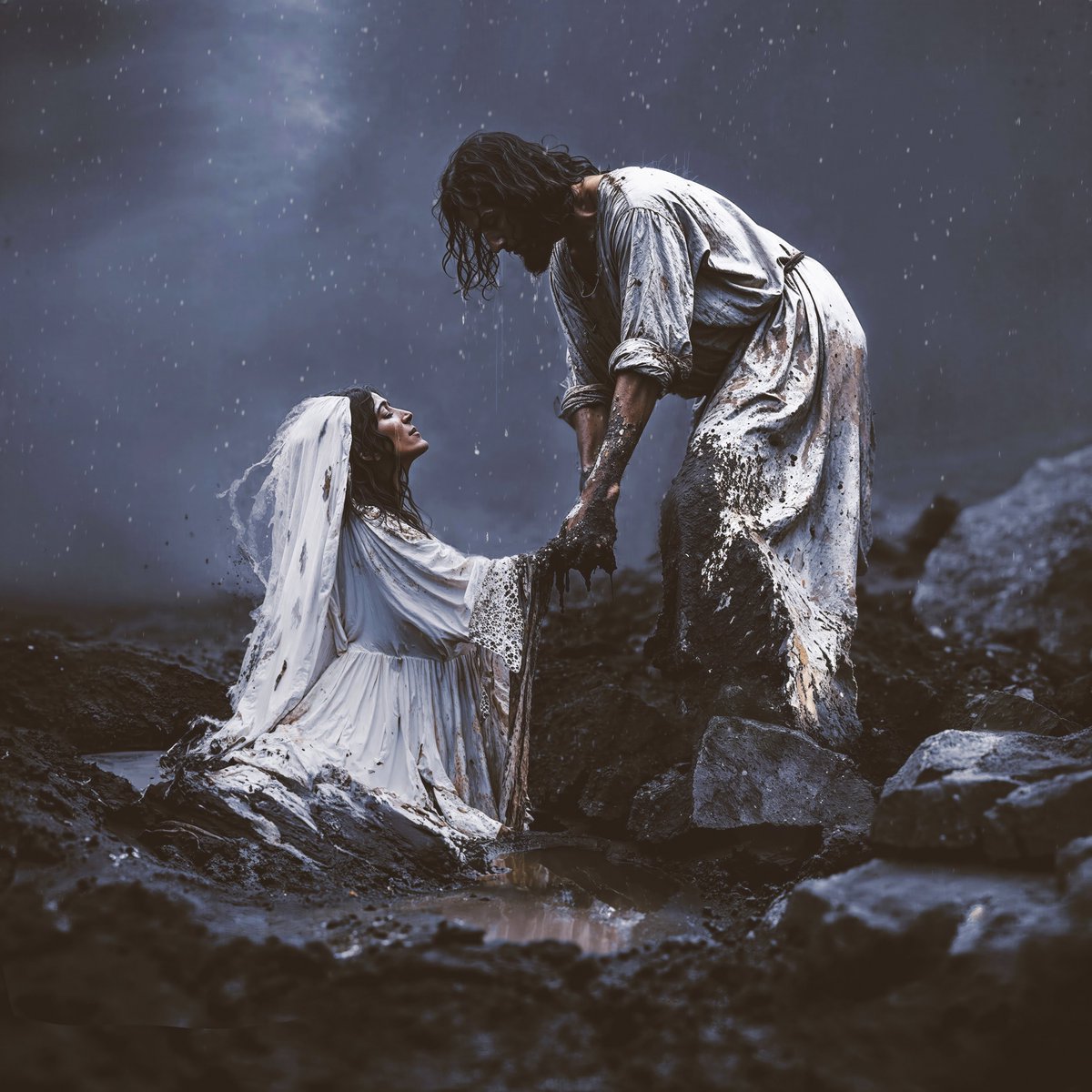 ”“Come now, and let us reason together,” Says the Lord, “Though your sins are like scarlet, They shall be as white as snow; Though they are red like crimson, They shall be as wool.“
Isaiah 1:18 

”Husbands, love your wives, just as Christ also loved the church and gave Himself