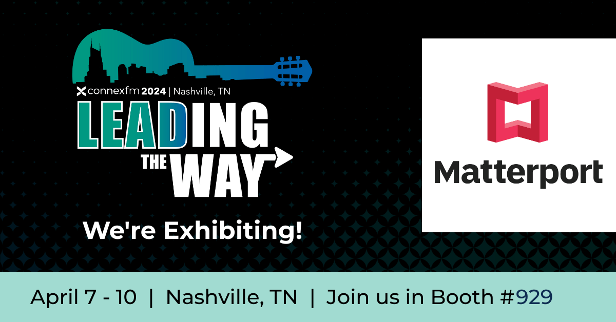 Drop by Booth #929 at #ConnexFM2024 to learn how the Matterport #digitaltwin platform helps multi-site #facilitymanagers accelerate productivity, decrease costs, and increase ROI while increasing customer satisfaction. See you there: l.feathr.co/ConnexFM2024/M…