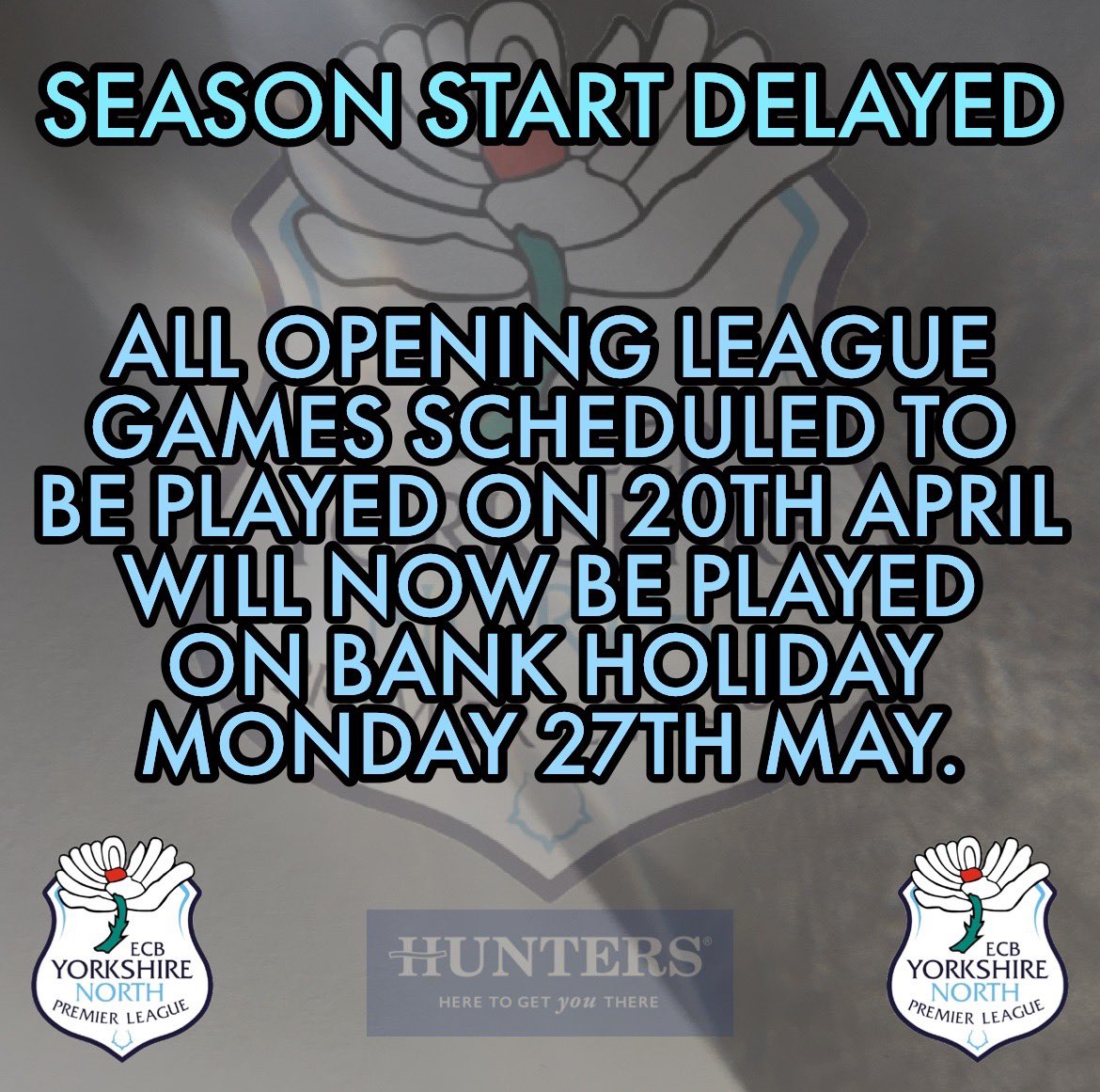 🙏 correct decision by the league. Now it’s the weathers turn 🤞