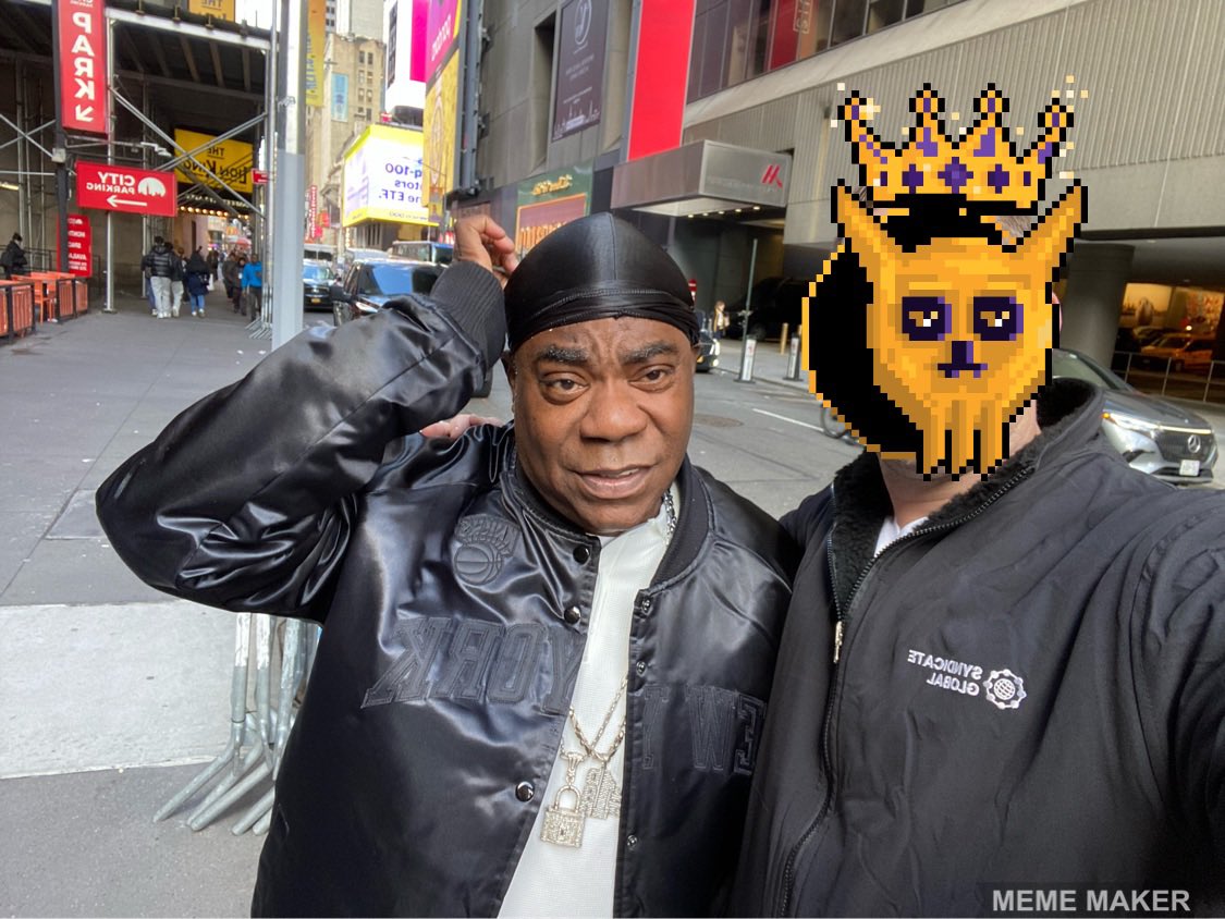 Did I mention I met Tracy Morgan in NYC? I think the @SyndicateNTWRK jacket caught his attention.