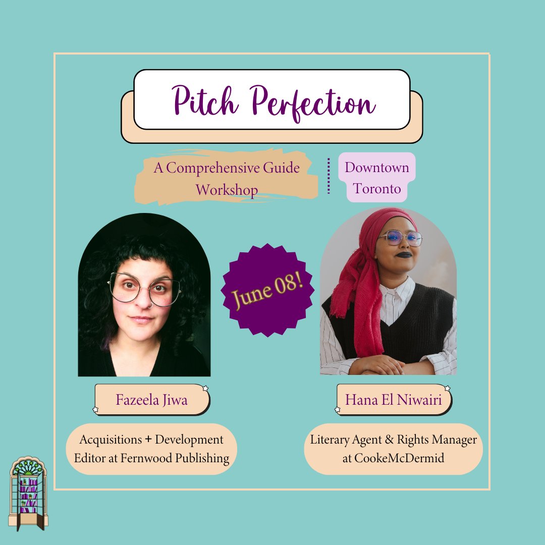 📚 Join us on June 8 for our full-day festival featuring 'Pitch Perfection' workshop! Learn from industry experts Hana El Niwairi (CookeMcDermid) & Fazeela Jiwa (Fernwood Publishing) as they teach you to master crafting the perfect pitch. Ticket sales launching soon—stay tuned!