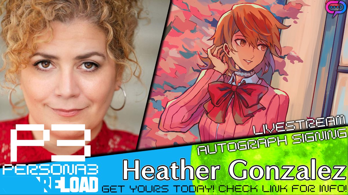 REMINDER! Heather Gonzalez, known for Persona 3, The Legend of Zelda, Fire Emblem, Monster Hunter Rise, Honkai Star Rail and more is set to sign live TODAY @ 4pm PST! Details in link: hubs.la/Q02sk77T0