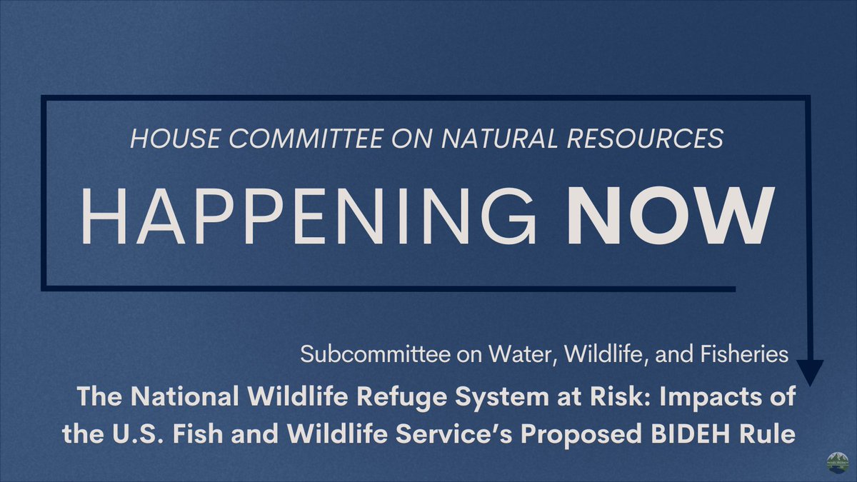 We’re holding a Subcommittee on Water, Wildlife and Fisheries oversight hearing on the impacts of the U.S. Fish and Wildlife Service’s proposed BIDEH rule. Tune in here ➡️bit.ly/4aIm7U1