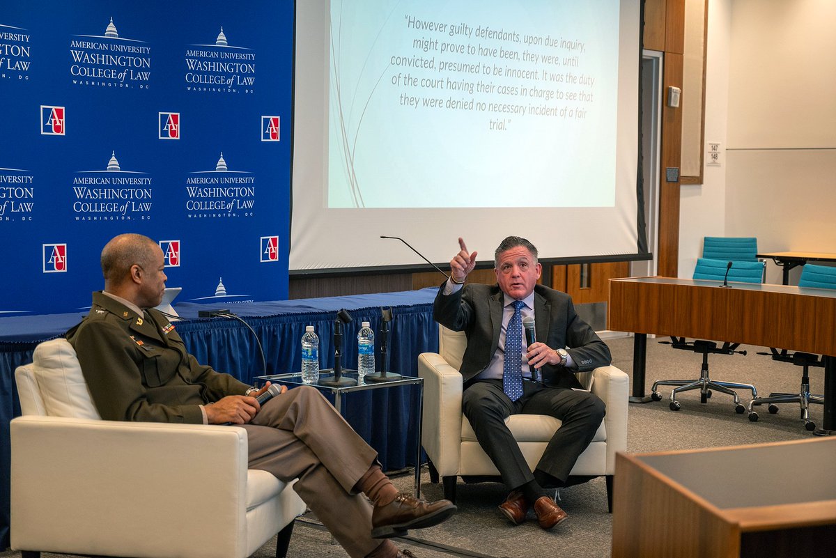 On Monday, @AUWCL and the @TechLawSec program were proud to host a special Fireside Chat over the Army's recent decision to overturn the convictions of 110 Black soldiers tried during the 1917 Camp Logan military trials.