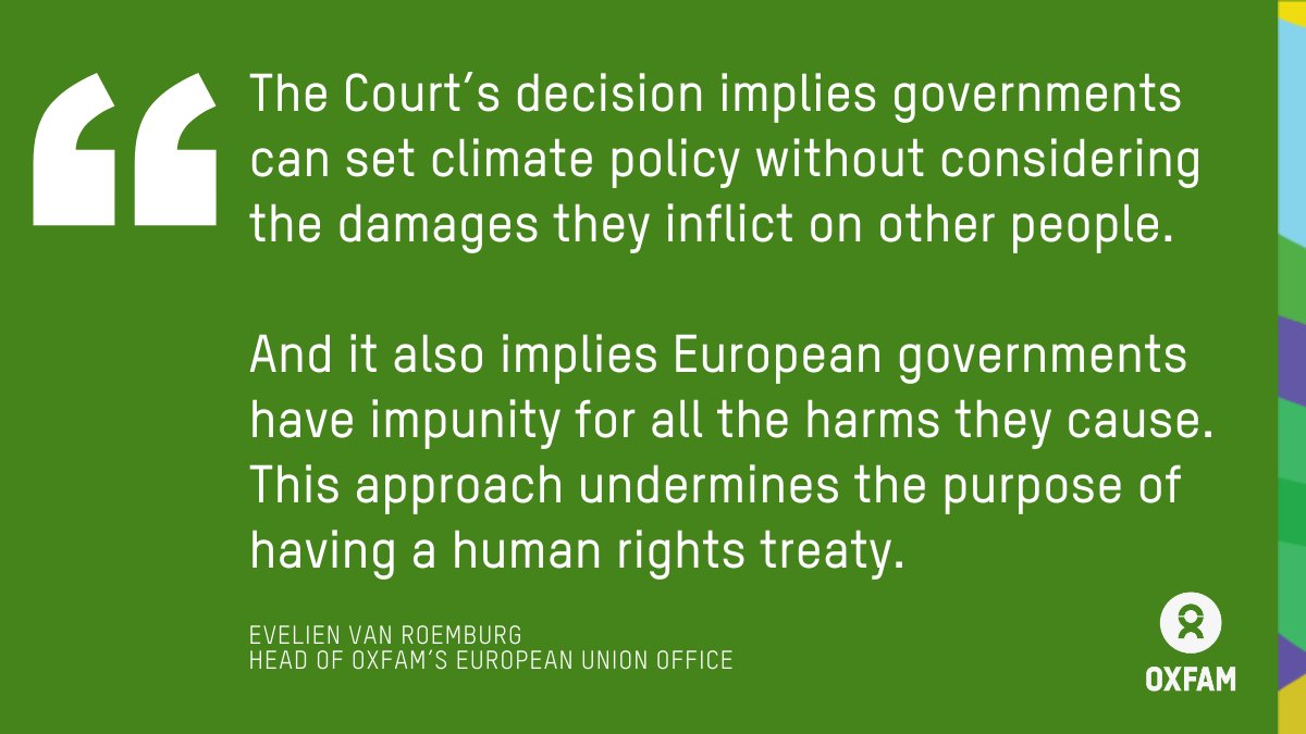 REACTION: European Court of Human Rights provides a partial step forward for climate protection but a step back on international accountability. oxf.am/ECHRaccountabi…