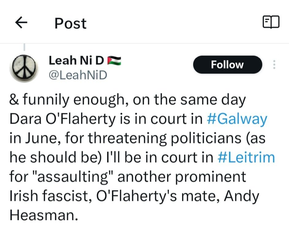 Please share far and wide: Leah Doherty, who has falsely accused me of being a woman beater, Nazi, far-right, fascist, and more, is now facing charges for her the things she said I was doing. She has been charged for the second time with assault and was convicted on the first