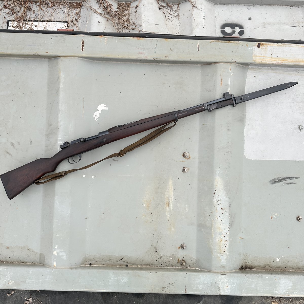 AtlanticFirearm's tweet image. Portuguese Mauser w/ bayonet #atlanticfirearms #bayonet #militarysurplus #mauser #oldschoolcool