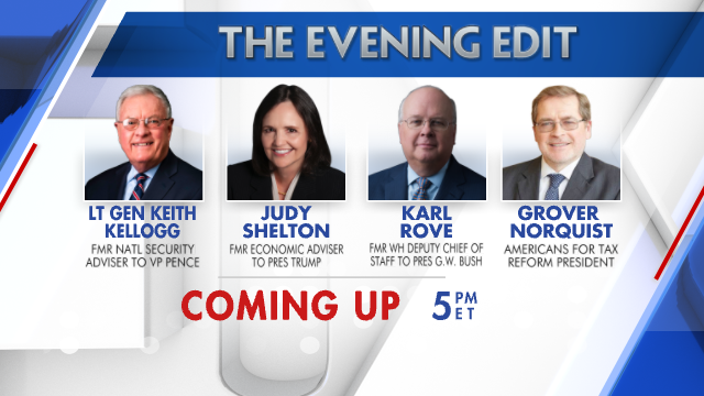 EveningEdit's tweet photo. .@MarshaBlackburn
@repdarrellissa
@RepBethVanDuyne
@RepKatCammack
@generalkellogg
@judyshel
@KarlRove
@GroverNorquist 

Joining us tonight on The Evening Edit 5PM ET/2PM PT on @FoxBusiness Be sure to tune in! https://t.co/qNC9AVY3gy