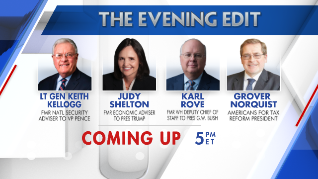 .@MarshaBlackburn @repdarrellissa @RepBethVanDuyne @RepKatCammack @generalkellogg @judyshel @KarlRove @GroverNorquist Joining us tonight on The Evening Edit 5PM ET/2PM PT on @FoxBusiness Be sure to tune in!