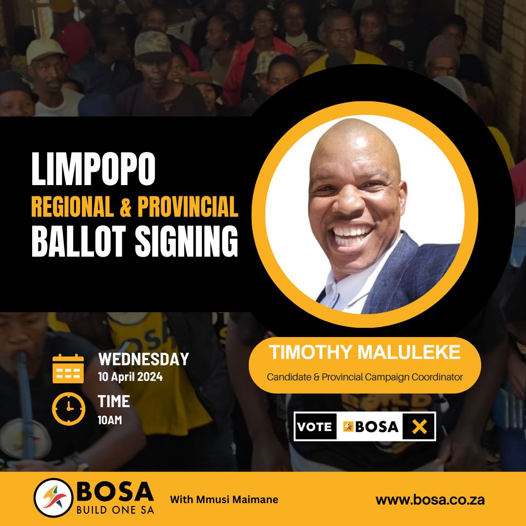 Ballot signing tomorrow Limpopo regional and Provincial 💪💪💪