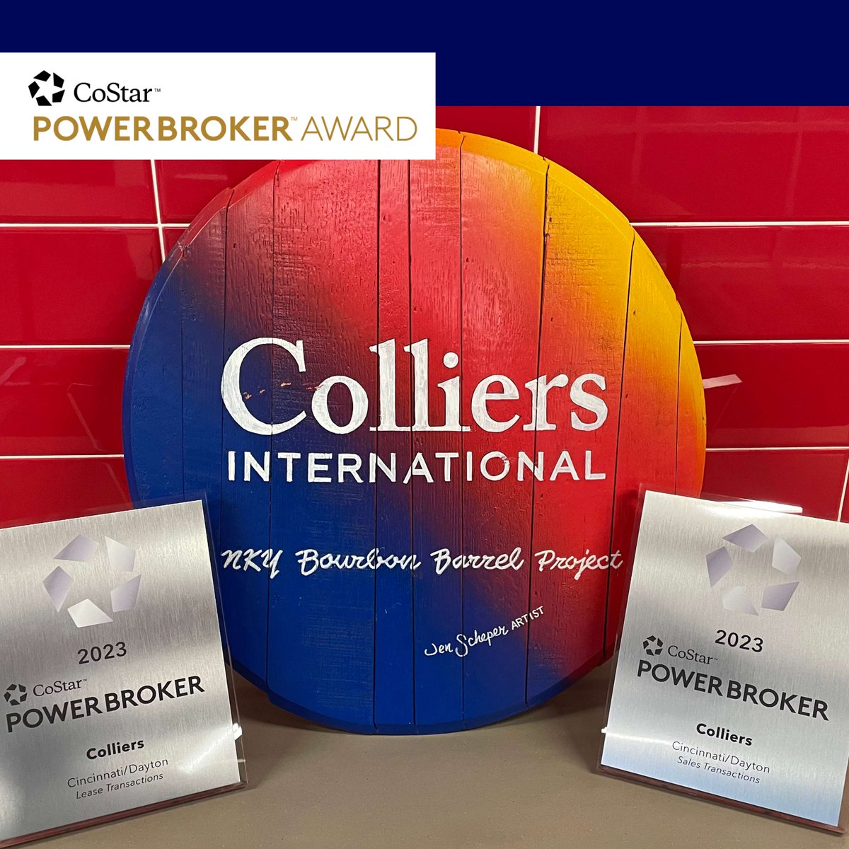 Our teams have snagged the 2023 CoStar POWERBROKER Awards for Cincinnati/Dayton Lease and Sale Transactions! Swing by our office to check out these accolades. Big shoutout to our amazing teams for their outstanding achievement! 🌟