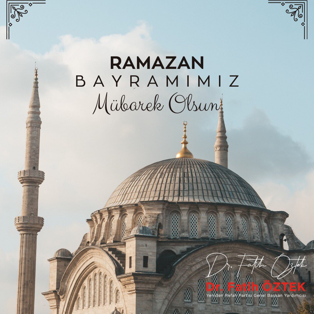 Ramazan ayının bereketi, merhameti ve birlikteliği içinde geçirdiğimiz güzel günlerin ardından, hep birlikte Ramazan Bayramı'nın sevincini ve huzurunu yaşamaktayız.
Birlikte daha güzel dünya inşa etme temennisiyle, her birinizin Ramazan Bayramı'nı en içten dileklerimle kutlarım.