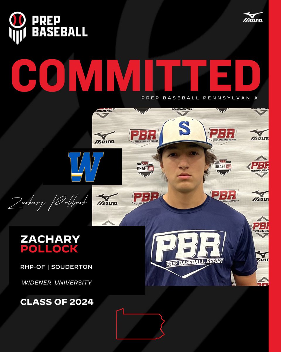 ❗Commitment Watch❗ 2024 RHP|OF Zachary Pollock (Souderton) has committed to Widener University #congrats @pollockzachary6 | @widenerbaseball | #committed