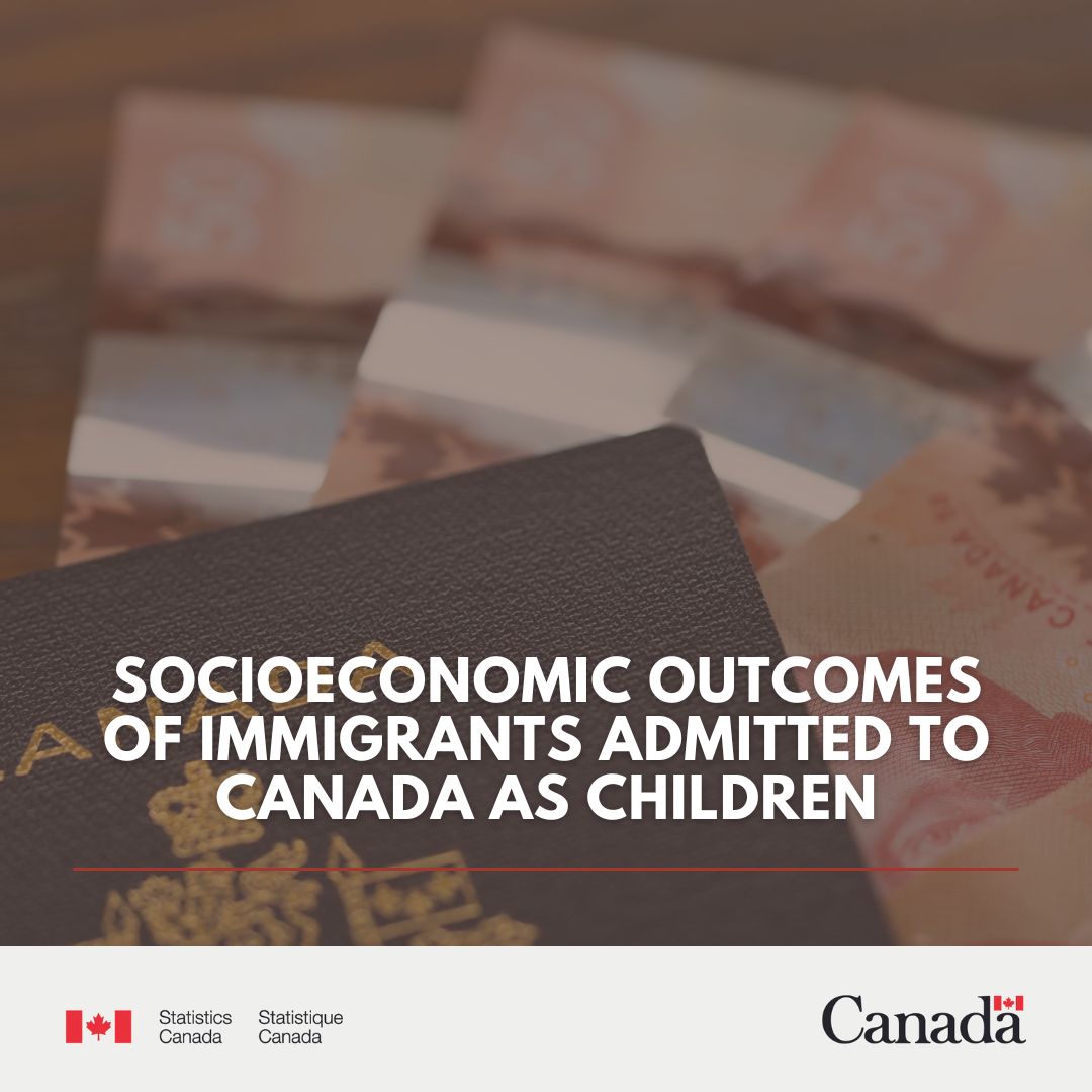 New data on the socioeconomic outcomes of immigrants admitted to Canada as children is now available: www150.statcan.gc.ca/n1/daily-quoti…