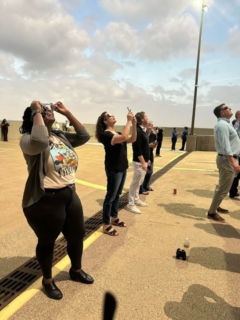 🌒 Yesterday's solar eclipse brought P&A’s Texas offices together for an awe-inspiring spectacle! #construction #constructionlaw #PeckarAbramson