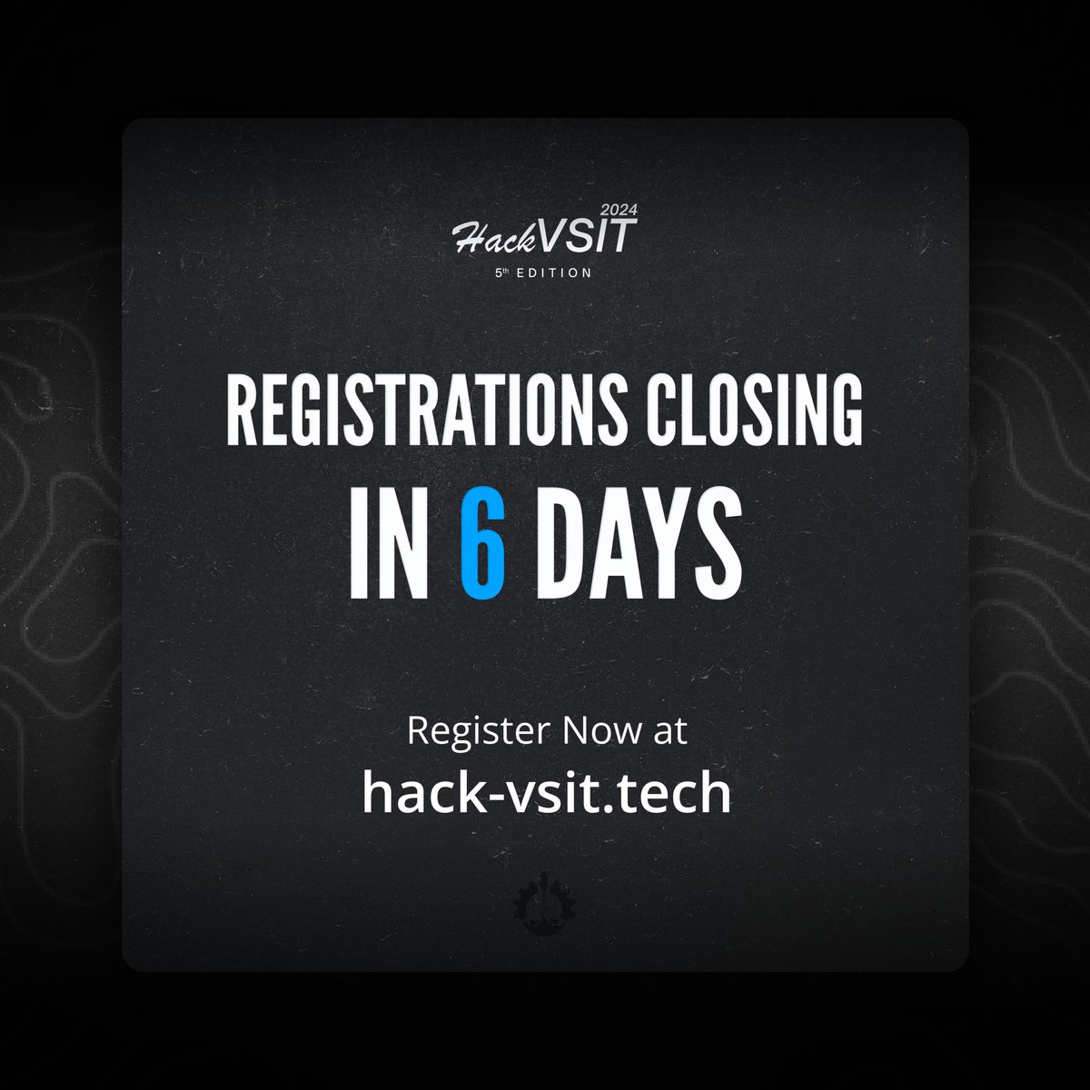 🚀Time's ticking! Only 6 days left to join our hackathon extravaganza!
Don't let this opportunity slip through your fingertips.

Register now and let your creativity soar! 💻✨
Link: hack-vsit.tech