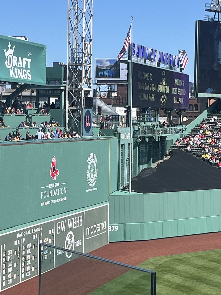 Happy Opening Day @RedSox ⚾️! Director of Strategic Operations, Jon Dienstag & Design Manager, Caroline Stacey enjoying the day at Fenway Park for the 20th Anniversary of the 2004 Championship! Highlighting “LL” on the Green Monster for Larry Lucchino ❤️ #canopyteam