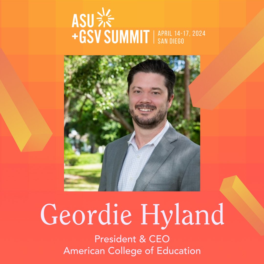Our president and CEO, Geordie Hyland, will be a panelist at the #ASUGSVSummit on April 16. He will be joining #educationleaders for a discussion about reshaping the value proposition of #highereducation. Learn more about the session: bit.ly/3TqG4qH