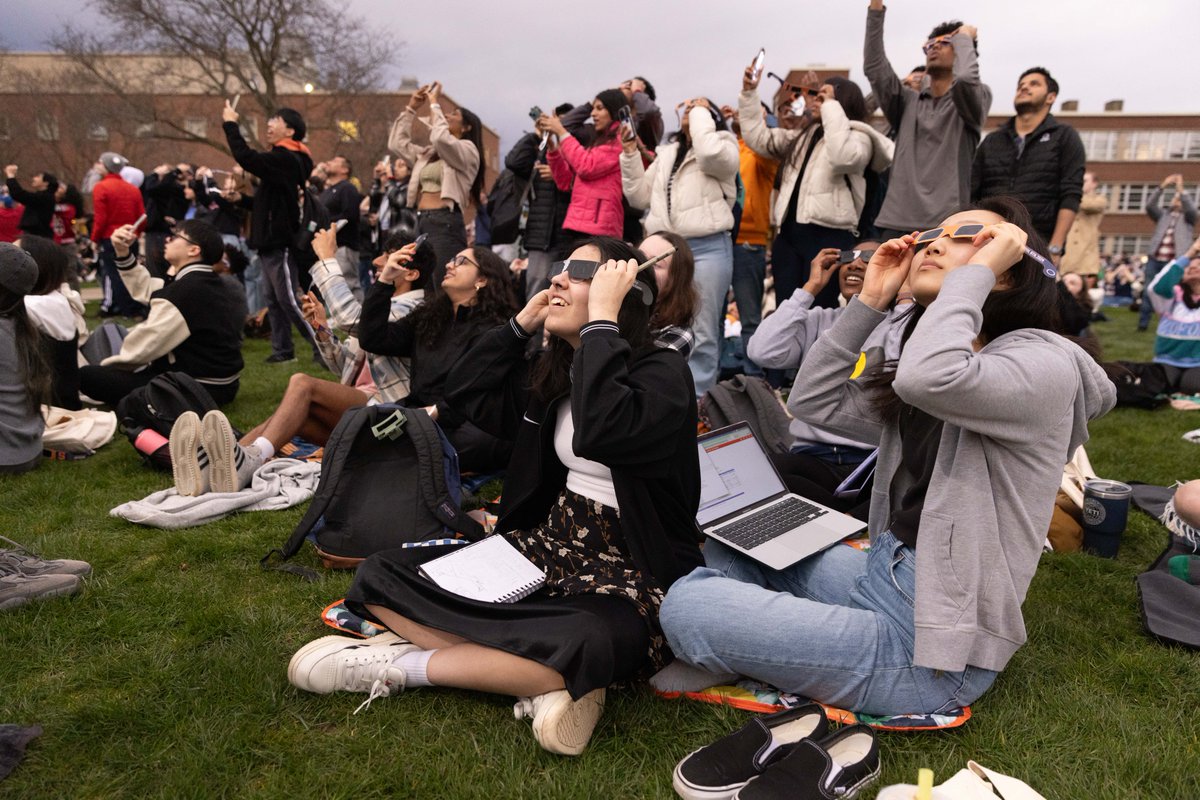 Came together for a once-in-a-lifetime moment ☀️ 🌑 🌙 #SolarEclipse2024