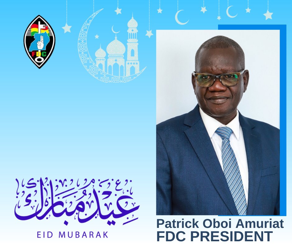 FDC EID EL FITR MESSAGE 2024 Tuesday 9th April 2024. It is by the grace of Allah (SWT) that I send warm greetings to the Ugandan Muslims and Muslims around the World on behalf of the Forum for Democratic Change (FDC) Party fraternity locally and abroad upon successfully…