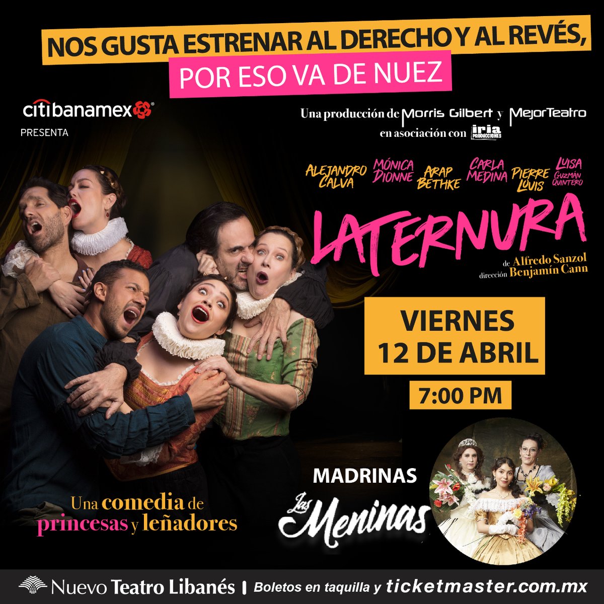 Si te perdiste del primer estreno de #LaTernura, lo repetimos este viernes especialmente para ti, así que adquiere ya tus boletos antes de que se agoten. 🫀 Función especial: #𝔼𝕤𝕥𝕣𝕖𝕟𝕠𝕏𝟚 📆 12 de abr. | ⏰ 7 p.m.  🧚‍♀️ Madrinas: @somoslasmeninas 🎟️ bit.ly/LaTernuraBolet…
