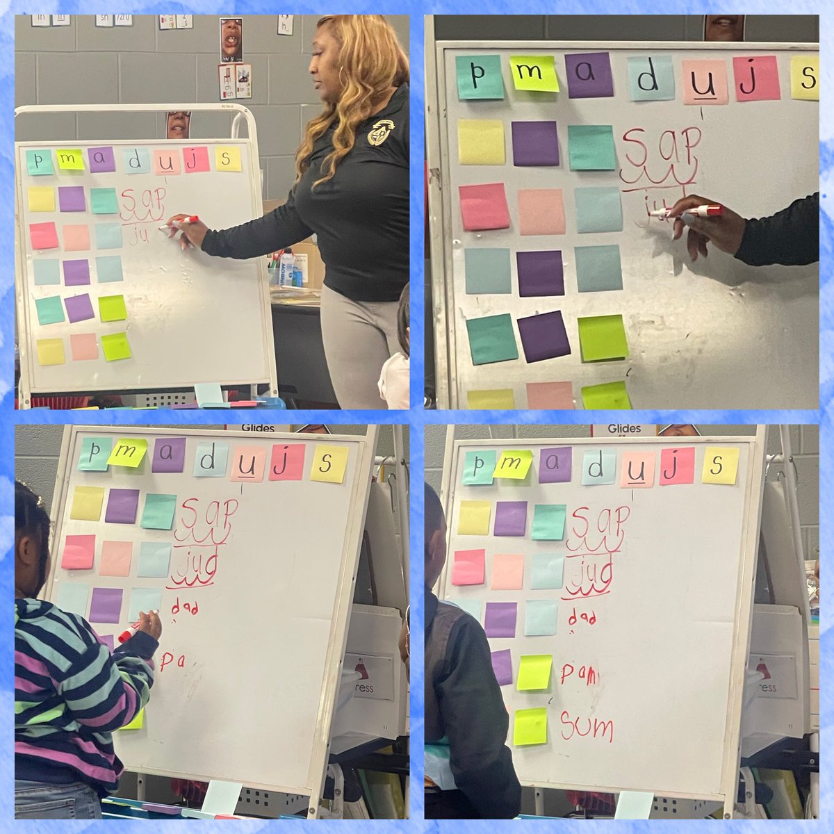 This is the result of sharing strategies with teachers and they are eager to implement their new learning. @ZanteriaT and her Kinders @WylamElementary are engaged in a Mystery Word phonics lesson. Thank you Mr.Greg of kindergarten smorgasbord for sharing!