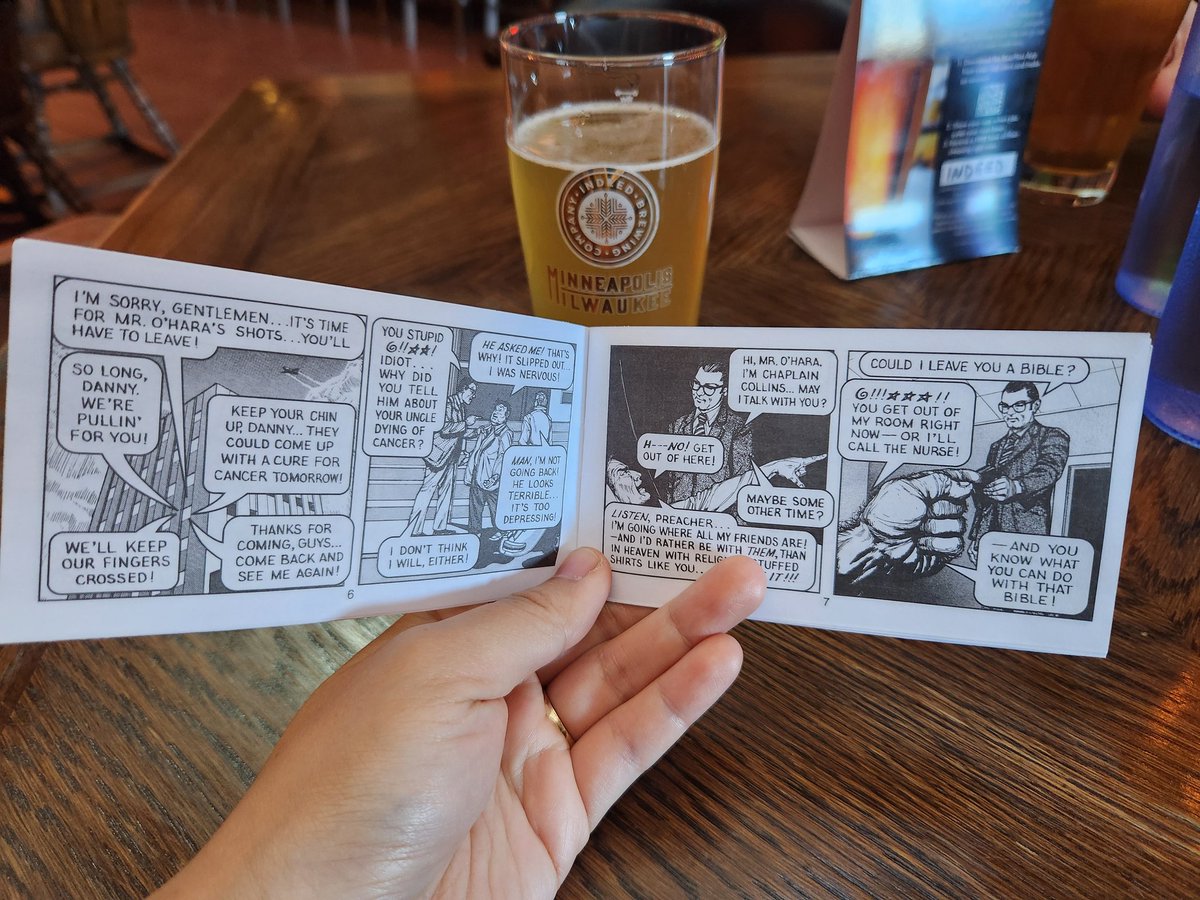 found a Chick tract in the wild for the first time. Nice light read with my beer!