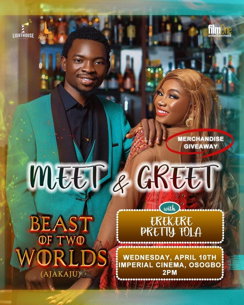 Guyssssssss!!!! Join @thepastorpikin and @theprettyfola tomorrow to see Ajakaju: Beast of two worlds. It is time to meet your favourites, get your tickets now!!!