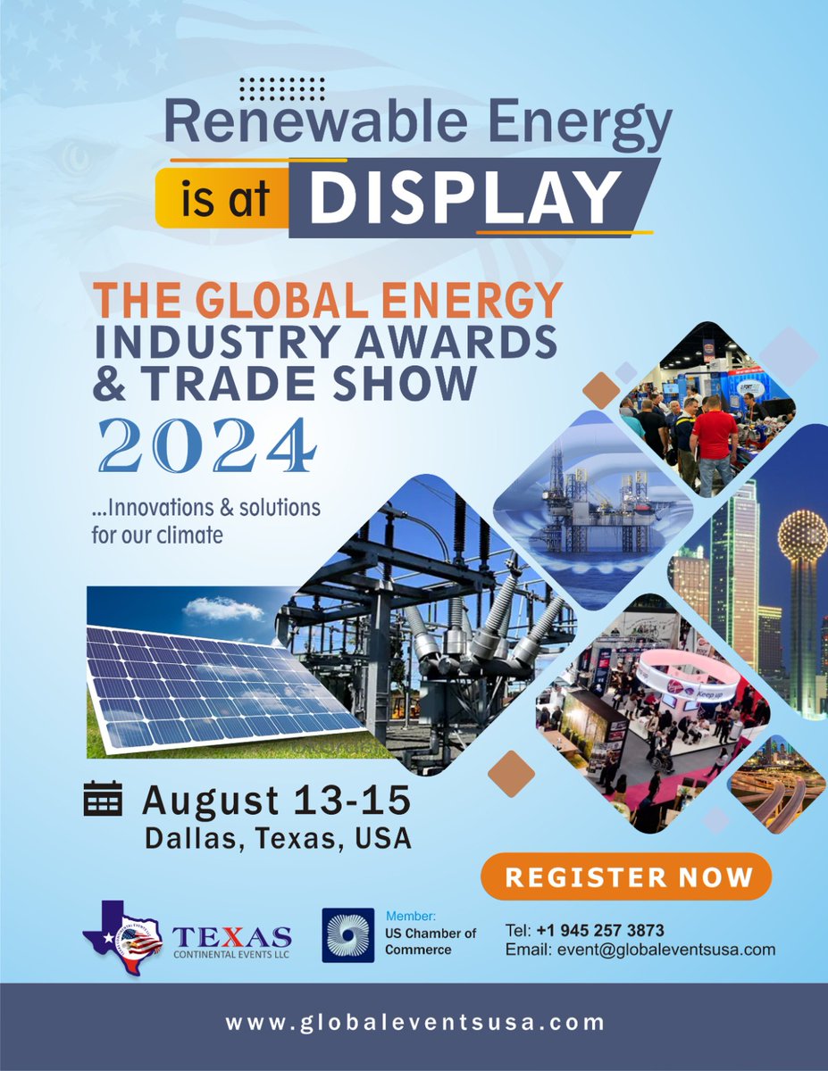 @oilandgasindustry @solar_energy4U @TonyOElumelu @aramco @nnpclimited @shellenberger @elonmusk @TotalEnergies @OPECSecretariat @SpaceX @PetroleumMin Registration is going on fast at globaleventsusa.com