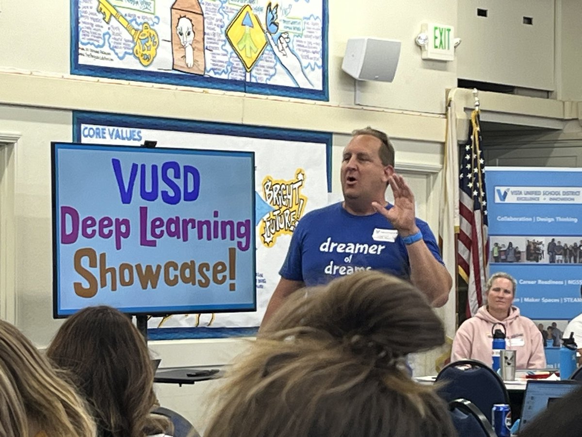 When introducing group presentations for #DeeperLearning @drchagala said: It is their experience to share and their story is the gift to us as listeners. Brilliant! @VIDASHARKS @VistaBlueprint