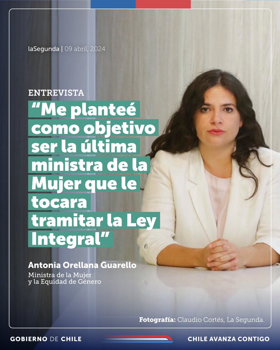 👀Revisa aquí 📰 La entrevista de la ministra @totiorellanag en @La_Segunda sobre la #LeyIntegral y sus avances para prevenir, sancionar y erradicar la violencia hacia las mujeres y niñas. ➡️ onx.la/58db9