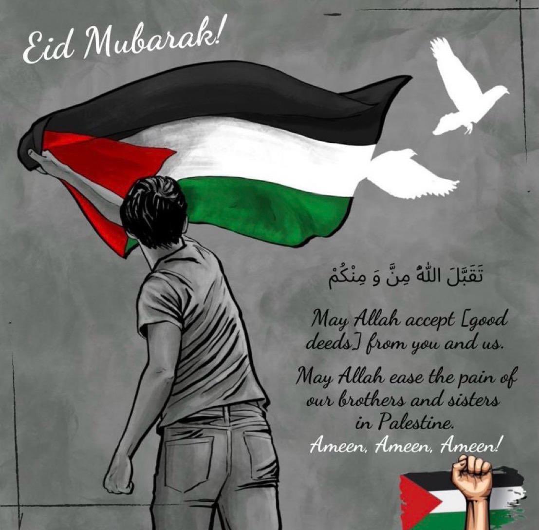 Eid Mubarak. Thoughts are with all those facing injustice be it in Palestine, Congo, Sudan. Solidarity to all those fighting against the bigotry & hatred of the far right and fascists. ✊🏿✊🏾🇵🇸